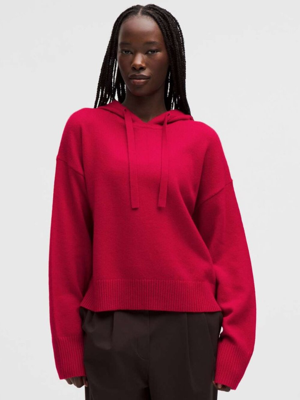 Medium, BNWT Lululemon Relaxed Cashmere Hoodie Dark Red